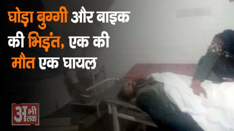 घोड़ा बुग्गी और बाइक की भिड़ंत, एक की मौत एक घायल